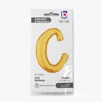 Palloncino in Foil 14" Lettera C Corsivo Oro "Script Gold" Lettere Corsivo 14" Oro "Gold"
