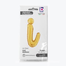 Palloncino in Foil 14" Lettera I Corsivo Oro "Script Gold" Lettere Corsivo 14" Oro "Gold"