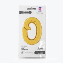 Palloncino in Foil 14" Lettera O Corsivo Oro "Script Gold" Lettere Corsivo 14" Oro "Gold"