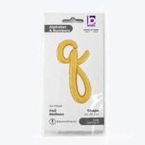 Palloncino in Foil 24" Lettera Q Corsivo Oro "Script Gold" Lettere Corsivo 14" Oro "Gold"