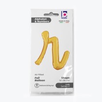 Palloncino in Foil 14" Lettera R Corsivo Oro "Script Gold" Lettere Corsivo 14" Oro "Gold"