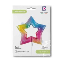 Palloncino in Foil 48" Stella Arcobaleno "Linky Star Opal Rainbow" Stelle 48" Linky Star