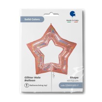 Palloncino in Foil 48" Stella Linky Rose Gold Glitter "Star Glitter" Stelle 48" Linky Star