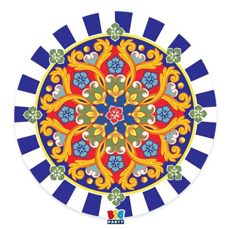 Sottopiatto di Carta 32cm "Sicilia" 5pz Sicilia