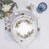 Piatto di Carta Fondo 24cm "Frozen Christmas" 8pz Outlet Natale
