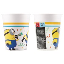 Bicchiere di Carta 200ml con Minions "Rise of Grue" 8pz Minions