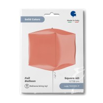 Palloncino in Foil 24" Cubo 4D Rose Gold "Square" Solid Color Square 4D "Cubi"