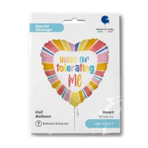 Palloncino in Foil 18" Cuore "Thanks for Tolerating Me" Generici Grabo