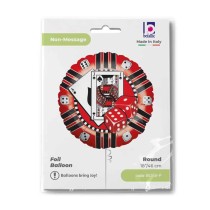 Palloncino in Foil 18" Poker "Casinò Chip" Natale e Capodanno Grabo
