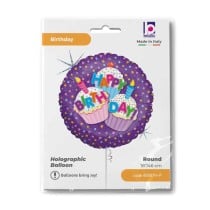 Palloncino in Foil 18" Happy Birthday Cupcake Happy Birthday Grabo