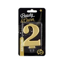 Candelina 8cm Oro Metallizzato N.2 Oro Soft Metallizzato 8cm