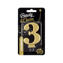 Candelina 8cm Oro Metallizzato N.3 Oro Soft Metallizzato 8cm