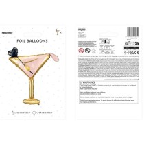 Palloncino in Foil 37" Super Shape Cocktail con Oliva "Glass" Addio al Nubilato