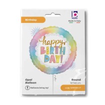 Palloncino in Foil 18" Happy Birthday "Opal Birthday" Happy Birthday Grabo