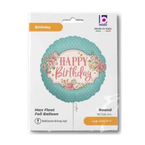 Palloncino in Foil 18" Shabby Chic "Vintage Birthday" Happy Birthday Grabo