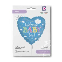 Palloncino in Foil 18" Nascita "Welcome Baby Boy" Nascita e Battesimo Grabo
