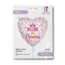 Palloncino in Foil 18" Nascita "Welcome Little Princess" Nascita e Battesimo Grabo