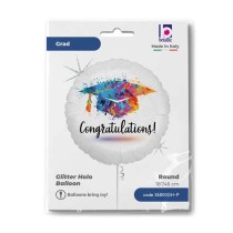 Palloncino in Foil 18" Laurea "Grad Congrats" Laurea Grabo