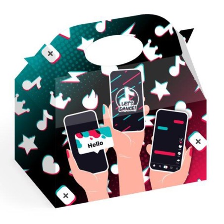 Box Porta Merenda "Simil Tik Tok" 12pz Tik Tok Simil