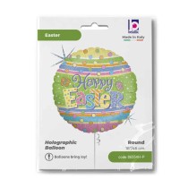 Palloncino in Foil 18" Happy Easter "Easter Dots" Pasqua Grabo