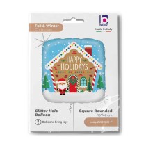 Palloncino in Foil 18" Casa Vacanze "Home for the Holidays" Natale e Capodanno Grabo