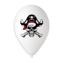Palloncino in Lattice 13" GS120 Assortito con Stampa Pirati 5pz Gemar "Theme & Patterns"
