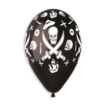 Palloncino in Lattice 13" GS120 Assortito con Stampa Pirati 5pz Gemar "Theme & Patterns"