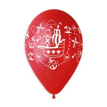 Palloncino in Lattice 13" GS120 Assortito con Stampa Pirati 5pz Gemar "Theme & Patterns"