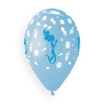 Palloncino in Lattice 13" GS120 Assortito con Stampa Sirena 5pz Gemar "Theme & Patterns"