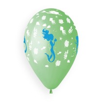 Palloncino in Lattice 13" GS120 Assortito con Stampa Sirena 5pz Gemar "Theme & Patterns"