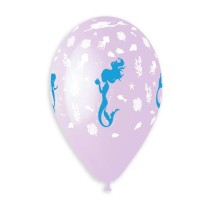 Palloncino in Lattice 13" GS120 Assortito con Stampa Sirena 5pz Gemar "Theme & Patterns"