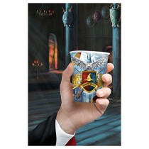 Bicchiere di Carta 200ml del Mago "Magical School" 6pz Harry Potter
