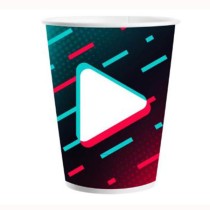 Bicchiere di Carta 200ml "Simil Tik Tok" 8pz Tik Tok Simil