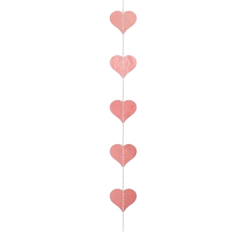 Balloon Tail o Ghirlanda di Cuori Rose Gold 3mt Addobbi e Accessori Amore