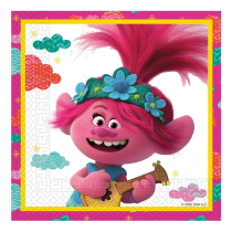 Tovagliolo di Carta 33x33cm con Trolls II World Tour 20pz Trolls