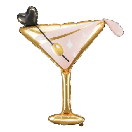 Palloncino in Foil 37" Super Shape Cocktail con Oliva "Glass" Addio al Nubilato