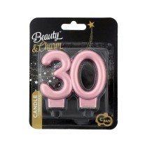 Candelina 8cm Rose Gold Metallizzato N.30 Candeline Numeri