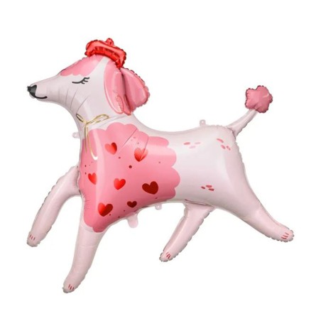 Palloncino in Foil 47" Super Shape Barboncino Rosa "Poodle" Palloncini Foil Amore