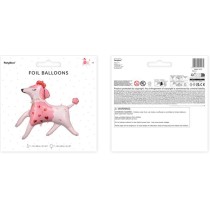 Palloncino in Foil 47" Super Shape Barboncino Rosa "Poodle" Palloncini Foil Amore
