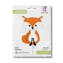 Palloncino in Foil 36" Super Shape Volpe "Woodland Fox" Animali Grabo