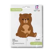 Palloncino in Foil 34" Super Shape Orsetto "Woodland Bear" Animali Grabo