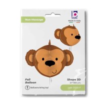 Palloncino in Foil 27" Super Shape Dimensionale Scimmia "Monkey" Animali Grabo