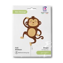 Palloncino in Foil 41" Super Shape Scimmia "Jungle Monkey" Animali Grabo