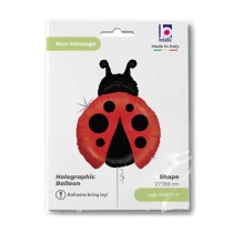 Palloncino in Foil 27" Super Shape Coccinella "Little Ladybug" Animali Grabo