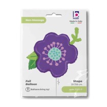 Palloncino in Foil 39" Super Shape Fiore Viola "Flower" Natura Grabo
