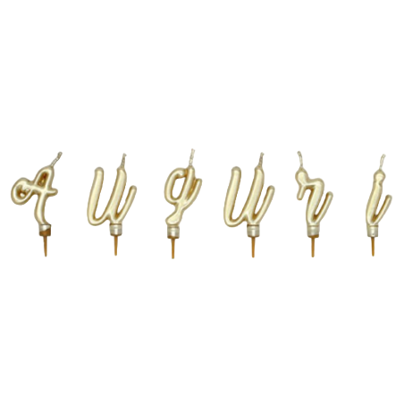 Candelina "Auguri" Oro Metallizzato 5,5cm Candeline Eventi