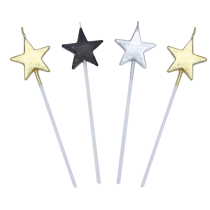 Candelina Picks Stella Prestige Metallizzata 4pz Candeline Sagomate Fantasia