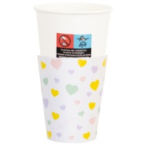 Bicchiere Carta Cuori "Candy Hearts" 8pz Coordinati Festa Amore