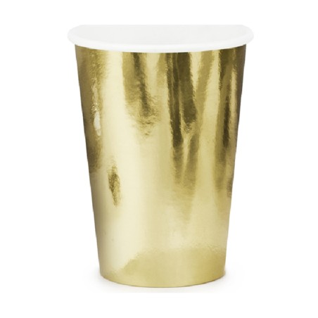 Bicchiere di Carta 220ml Oro Metallizzato "Gold" 6pz Oro "Gold"