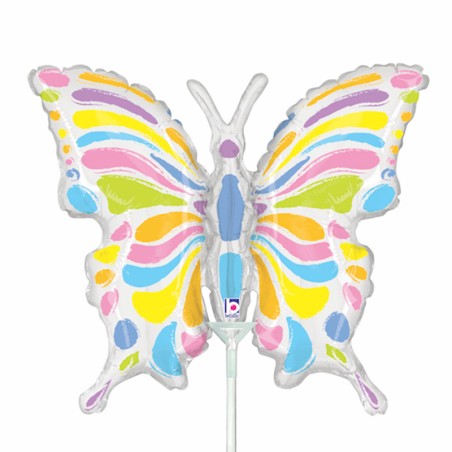 Palloncino in Foil 14" Mini Shape Farfalla "Pastel Butterfly" Animali Grabo